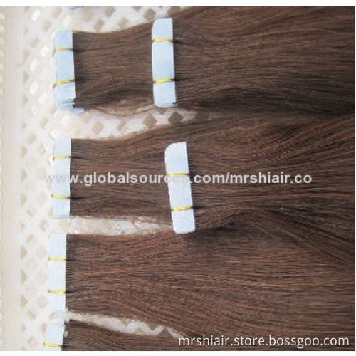 45cm Peruvian virgin silk straight tape in hair extensions